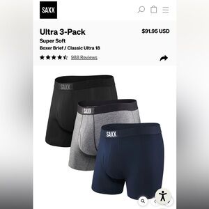 Ultra 3-Pack
Super Soft
Boxer Brief / Classic Ultra 18